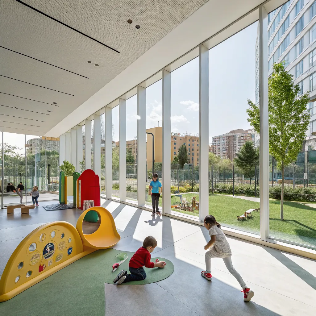 Espacio de juego moderno en Madrid